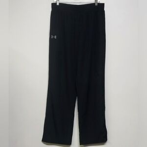 Under Armour Track Pants Women's Size Large Black Straight Leg